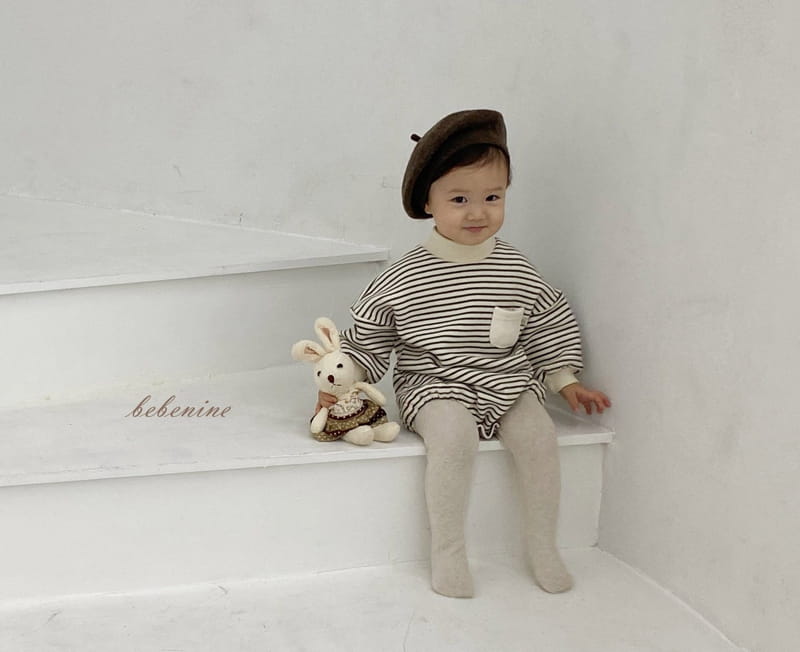 BEBE NINE - Korean Children Fashion - #Kfashion4kids - Cozy Stripes Bodysuit
