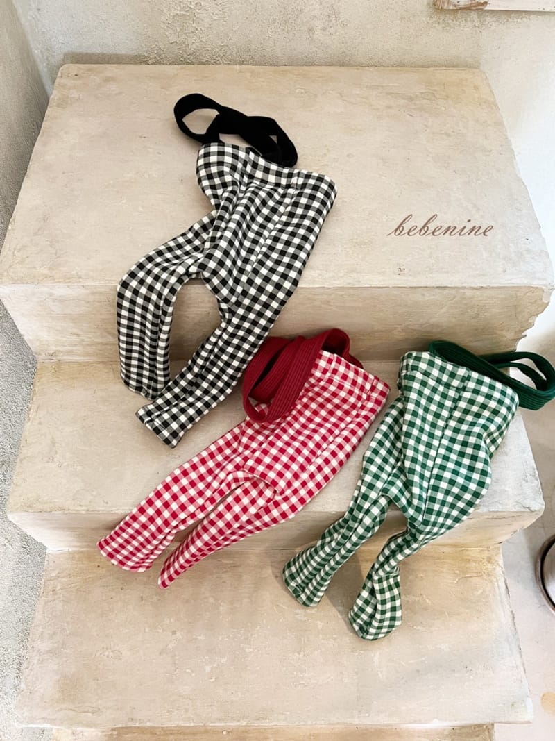 BEBE NINE - Korean Children Fashion - #Kfashion4kids - Check Fleece Dungarees - 5