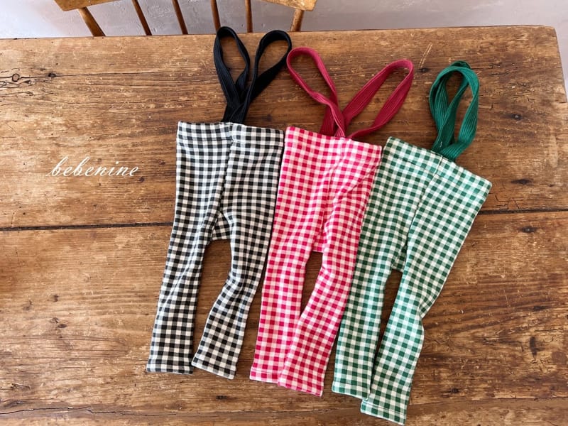 BEBE NINE - Korean Children Fashion - #Kfashion4kids - Check Fleece Dungarees - 6