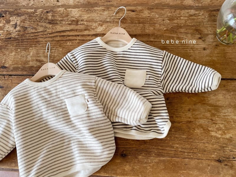BEBE NINE - Korean Children Fashion - #Kfashion4kids - Cozy Stripes Sweatshirt 