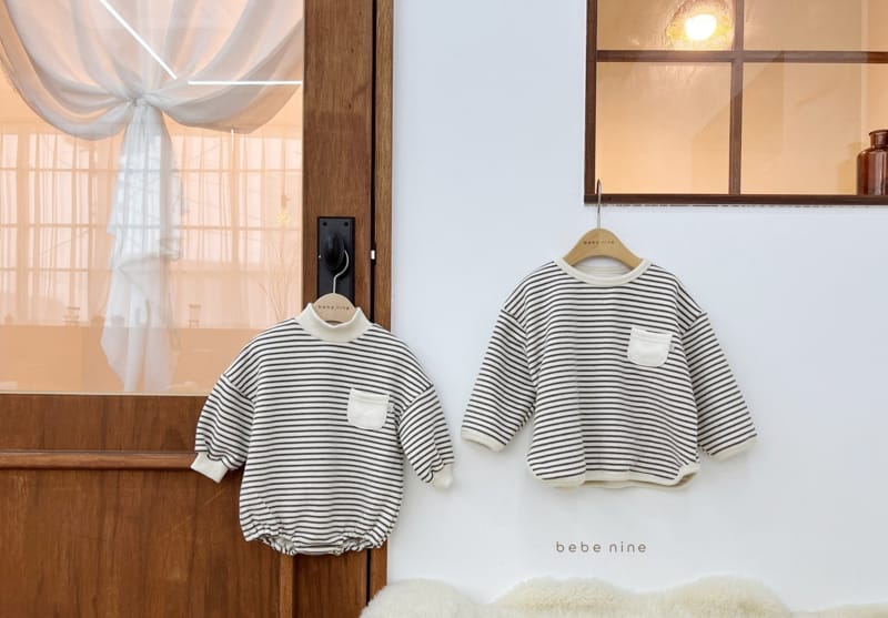 BEBE NINE - Korean Children Fashion - #Kfashion4kids - Cozy Stripes Sweatshirt  - 9