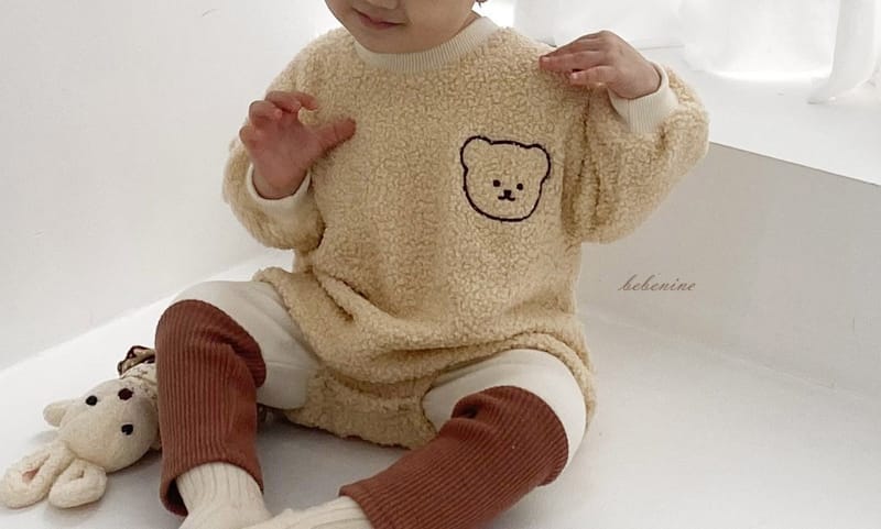 BEBE NINE - Korean Children Fashion - #Kfashion4kids - Bear Embroidery Bodysuit - 4