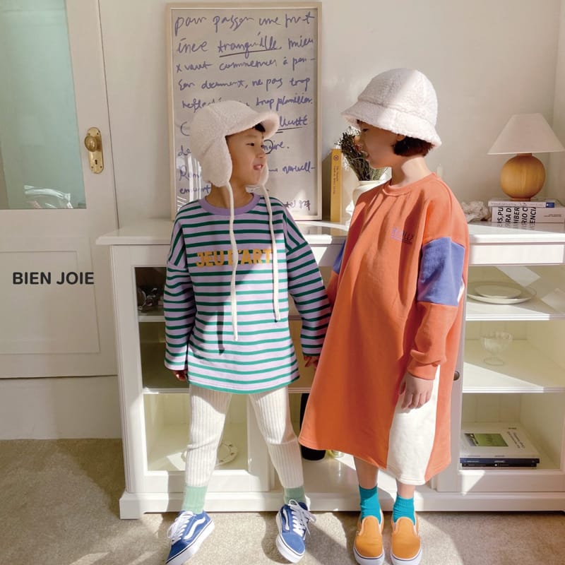 BIEN JOIE - Korean Children Fashion - #Kfashion4kids - Potter Color Fleece One-piece - 4