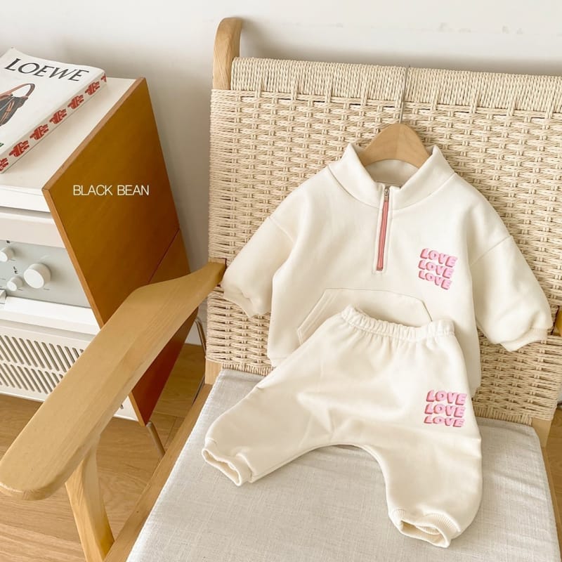 BLACK BEAN - Korean Children Fashion - #Kfashion4kids - Half Bebe Top Bottom Set - 10
