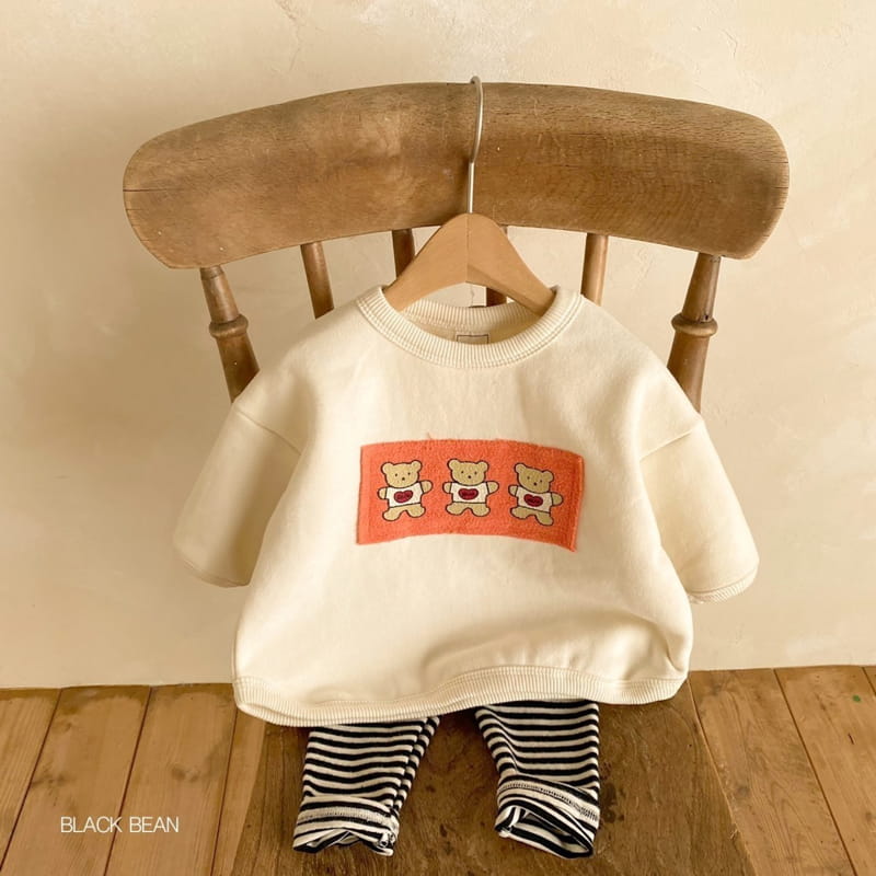 BLACK BEAN - Korean Children Fashion - #Kfashion4kids - Three Bears Bebe Top Bottom Set - 3