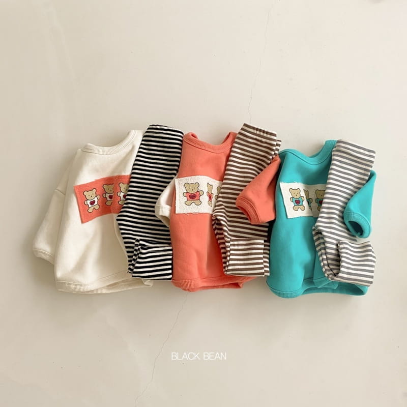 BLACK BEAN - Korean Children Fashion - #Kfashion4kids - Three Bears Bebe Top Bottom Set - 6
