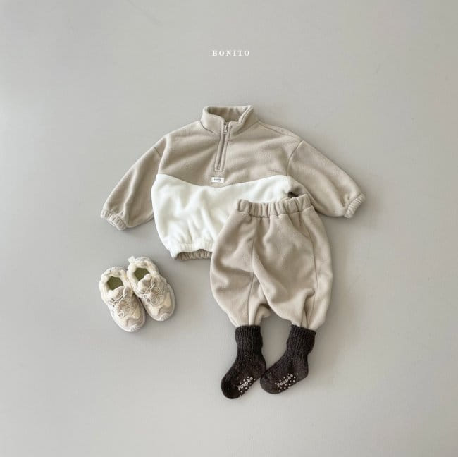 BONITO - Korean Children Fashion - #Kfashion4kids - Color Anorak Bottom Set