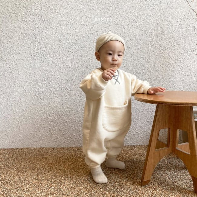 BONITO - Korean Children Fashion - #Kfashion4kids - Fleece Guy Pocket Bodysuit - 11