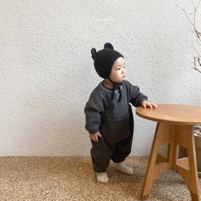 BONITO - Korean Children Fashion - #Kfashion4kids - Fleece Guy Pocket Bodysuit - 9