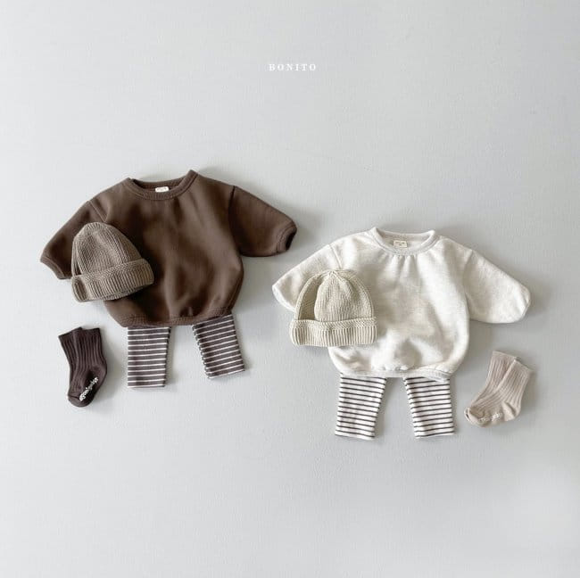 BONITO - Korean Children Fashion - #Kfashion4kids - Bebe Fleece Piping Top Bottom Set