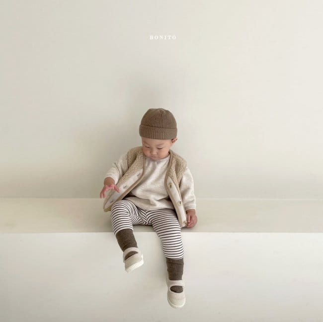 BONITO - Korean Children Fashion - #Kfashion4kids - Bebe Fleece Piping Top Bottom Set - 9