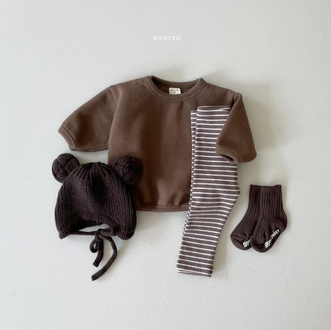 BONITO - Korean Children Fashion - #Kfashion4kids - Kids Fleece Piping Top Bottom Set - 2