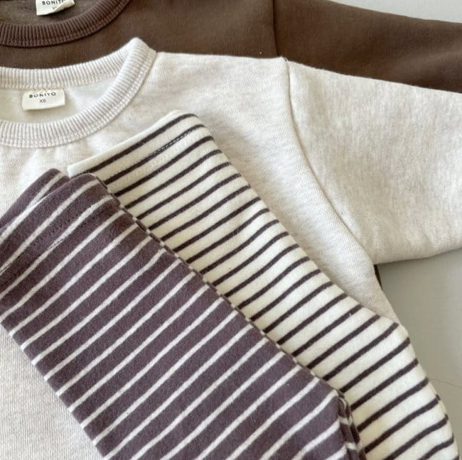 BONITO - Korean Children Fashion - #Kfashion4kids - Kids Fleece Piping Top Bottom Set - 8