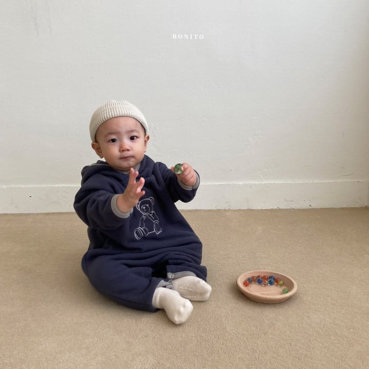 BONITO - Korean Children Fashion - #Kfashion4kids - Embroidery Hoody Bodysuit