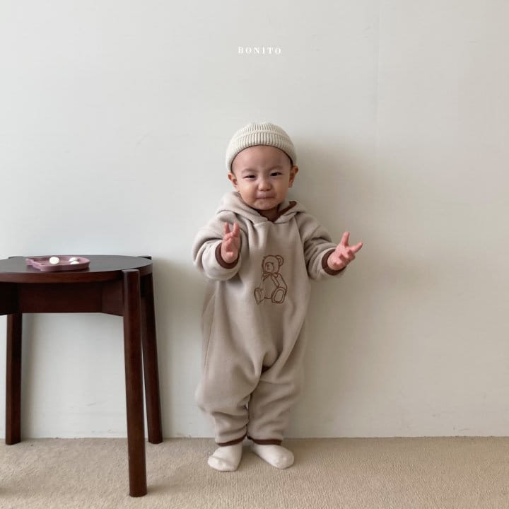 BONITO - Korean Children Fashion - #Kfashion4kids - Embroidery Hoody Bodysuit - 2