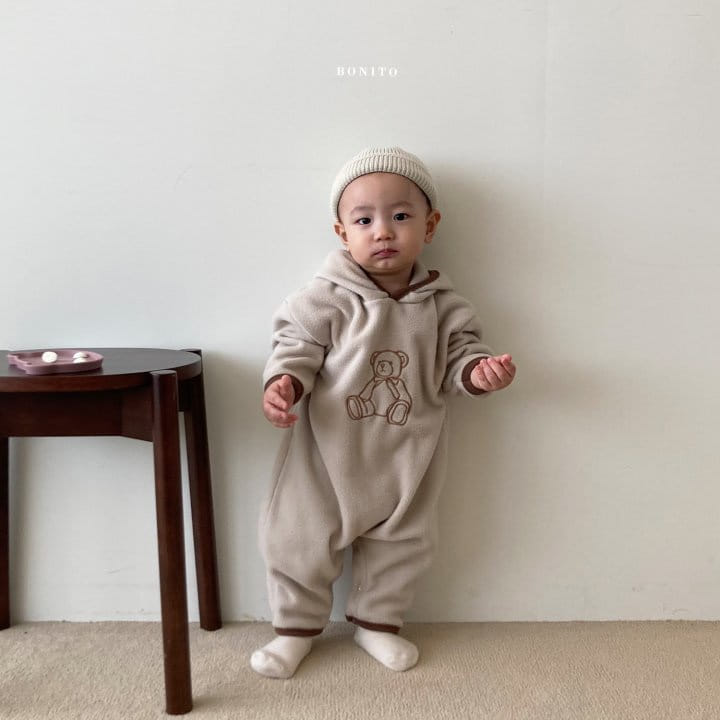 BONITO - Korean Children Fashion - #Kfashion4kids - Embroidery Hoody Bodysuit - 3