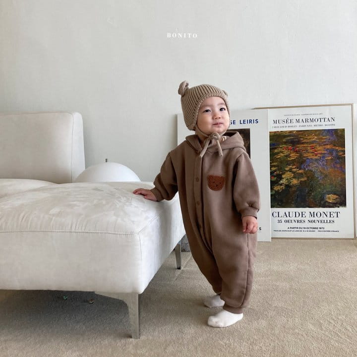BONITO - Korean Children Fashion - #Kfashion4kids - Wappen Hoody Bodysuit - 2