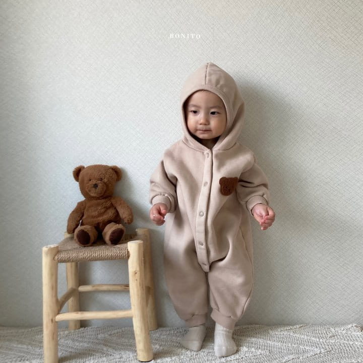 BONITO - Korean Children Fashion - #Kfashion4kids - Wappen Hoody Bodysuit - 6