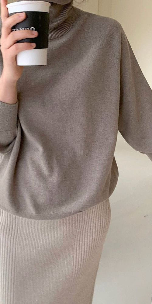 BOWEN - Korean Children Fashion - #Kfashion4kids - Whole Gament Er Turtleneck Tee