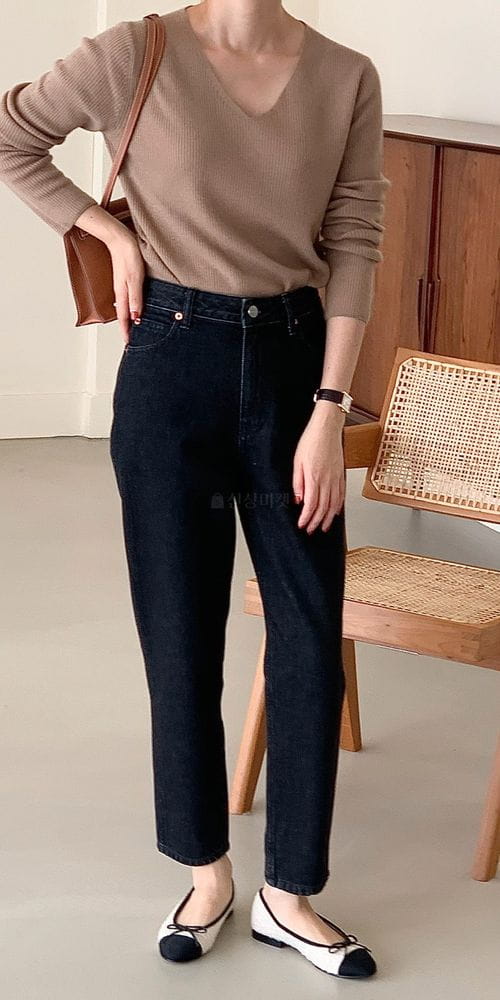 BOWEN - Korean Children Fashion - #Kfashion4kids - Conmil Regular Black Jeans - 2