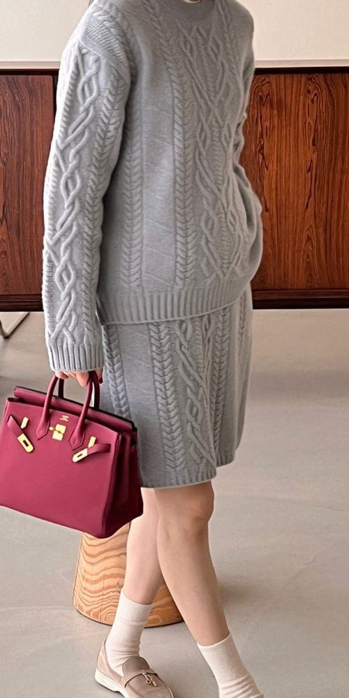 BOWEN - Korean Children Fashion - #Kfashion4kids - Ro Ren Cable Skirt - 7