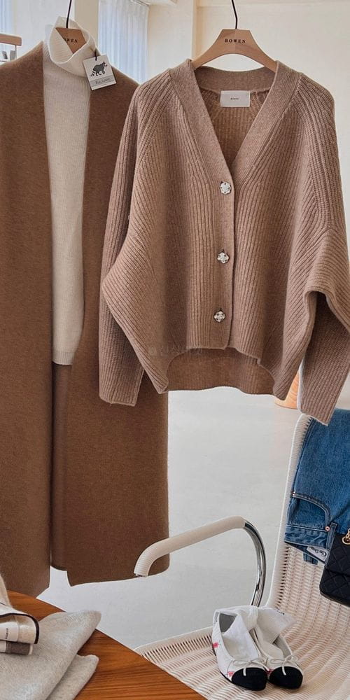 BOWEN - Korean Children Fashion - #Kfashion4kids - Wool Hazzi Jewelry Cardigan