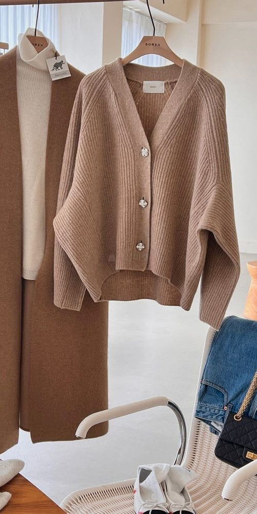 BOWEN - Korean Children Fashion - #Kfashion4kids - Wool Hazzi Jewelry Cardigan - 2