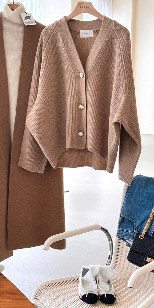BOWEN - Korean Children Fashion - #Kfashion4kids - Wool Hazzi Jewelry Cardigan - 3
