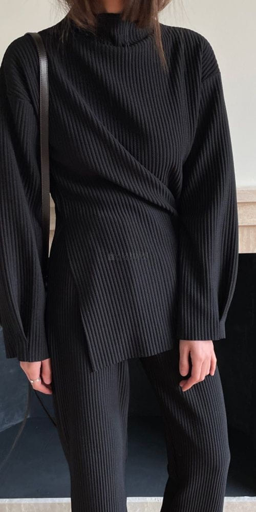 BREATHE - Korean Children Fashion - #Kfashion4kids - Winter Pleats Turtleneck Tee - 5