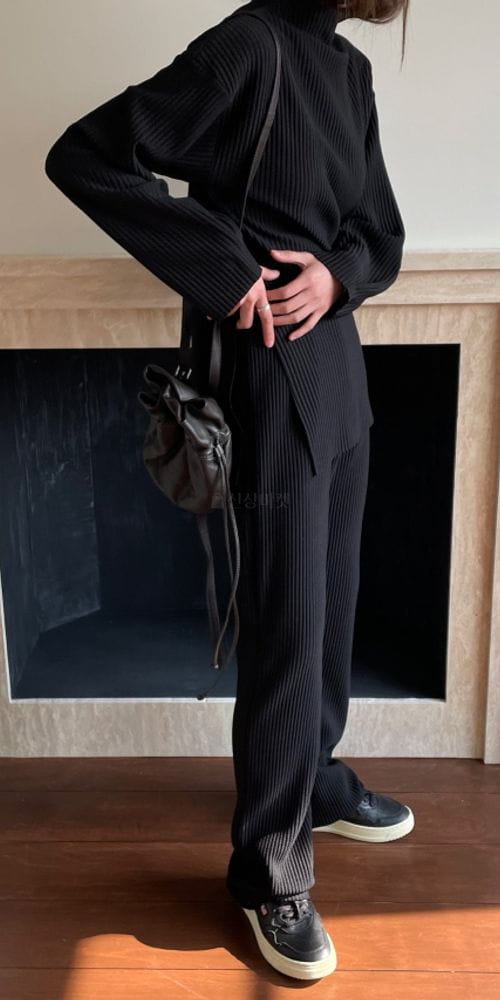 BREATHE - Korean Children Fashion - #Kfashion4kids - Winter Pleats Turtleneck Tee - 8