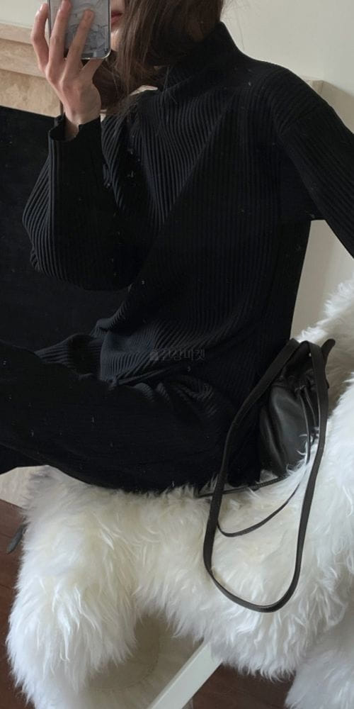BREATHE - Korean Children Fashion - #Kfashion4kids - Winter Pleats Turtleneck Tee - 9