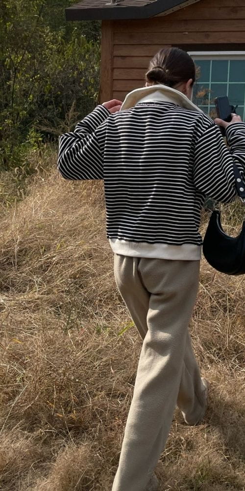 BREATHE - Korean Children Fashion - #Kfashion4kids - Boca Stripes Zip-up