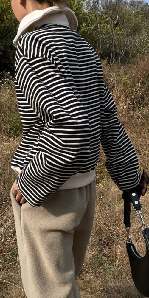 BREATHE - Korean Children Fashion - #Kfashion4kids - Boca Stripes Zip-up - 2