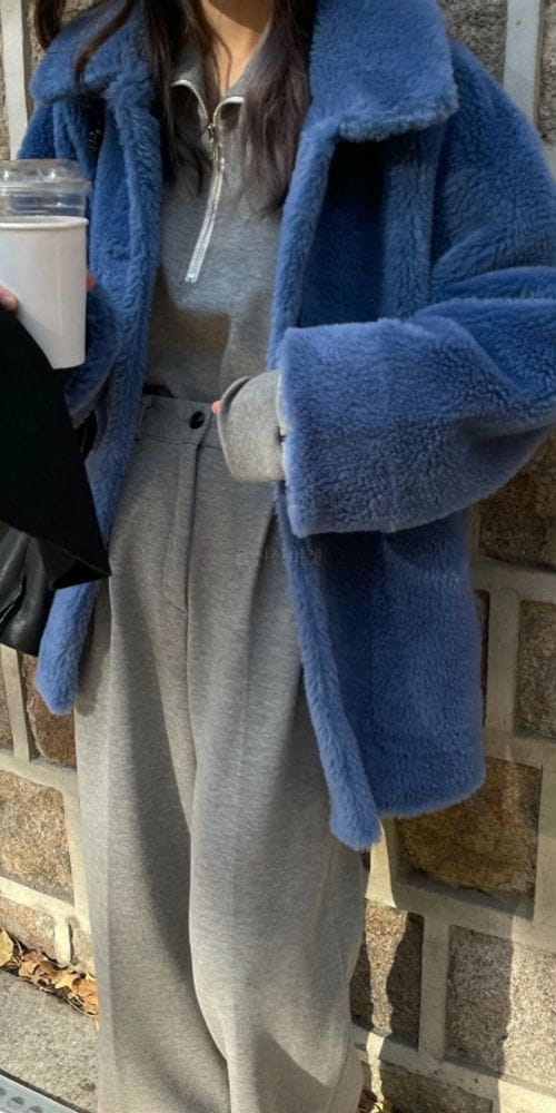 BREATHE - Korean Children Fashion - #Kfashion4kids - Lamp Reversible Fluffy Jacket