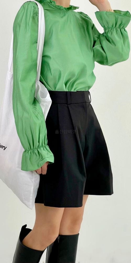 BROWNS - Korean Children Fashion - #Kfashion4kids - Frill Shirring Blouse - 3