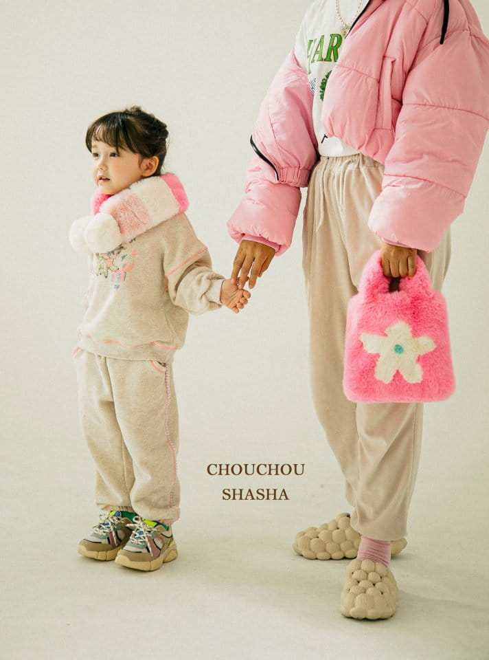 CHOUCHOU SHASHA - Korean Children Fashion - #Kfashion4kids - Flower Fluffy Bag