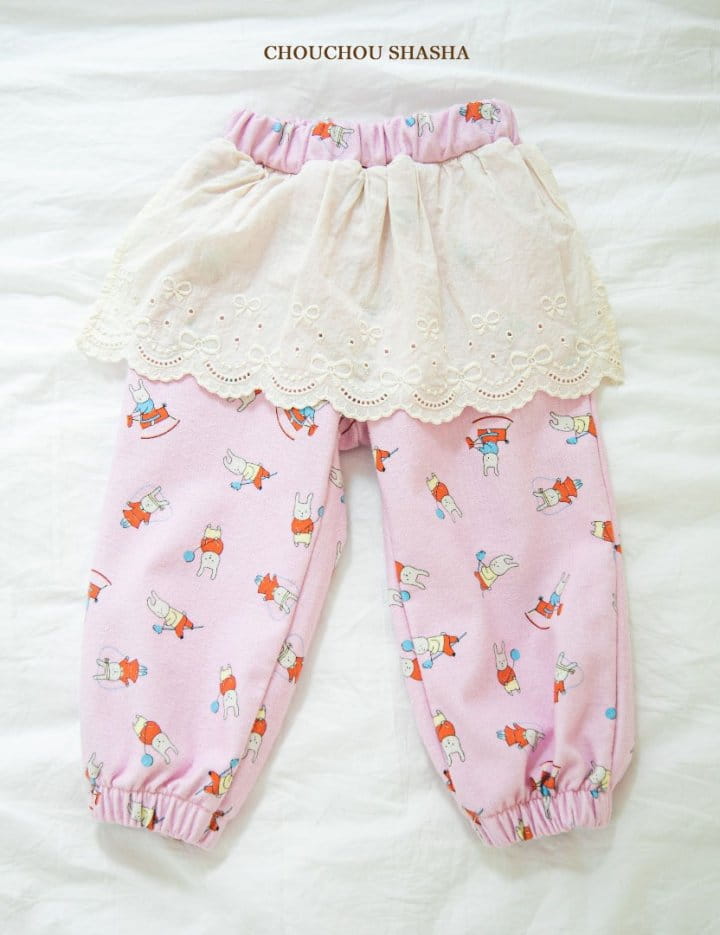 CHOUCHOU SHASHA - Korean Children Fashion - #Kfashion4kids - Rabbit Lace Pants