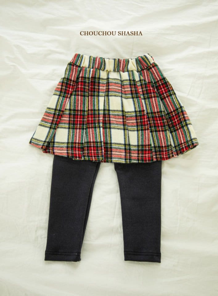 CHOUCHOU SHASHA - Korean Children Fashion - #Kfashion4kids - Check Skirt - 10