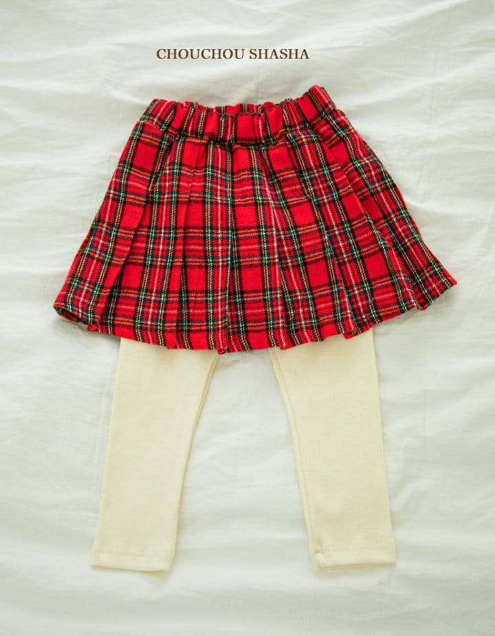 CHOUCHOU SHASHA - Korean Children Fashion - #Kfashion4kids - Check Skirt - 11