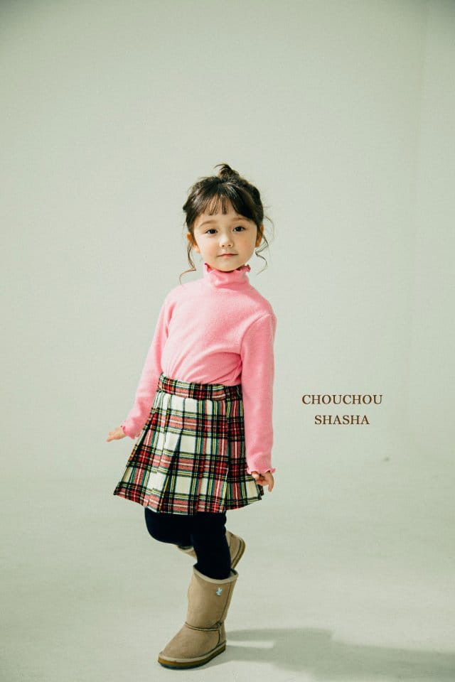 CHOUCHOU SHASHA - Korean Children Fashion - #Kfashion4kids - Check Skirt - 3