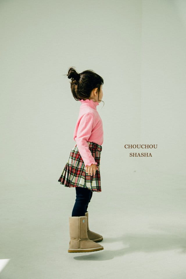 CHOUCHOU SHASHA - Korean Children Fashion - #Kfashion4kids - Check Skirt - 6