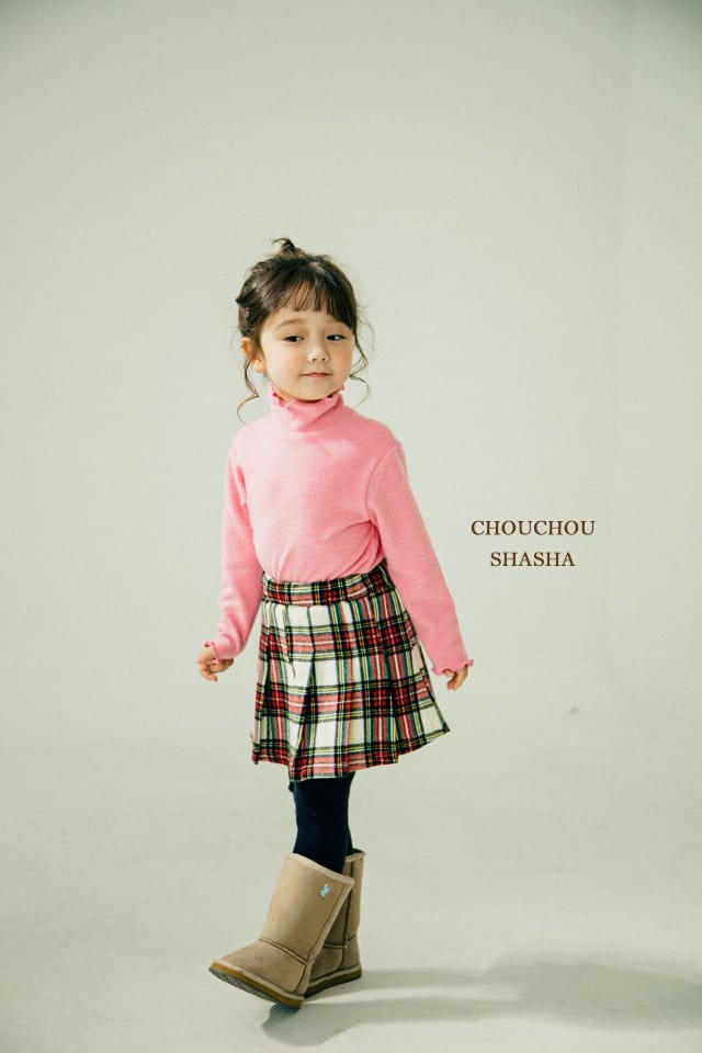 CHOUCHOU SHASHA - Korean Children Fashion - #Kfashion4kids - Check Skirt - 8