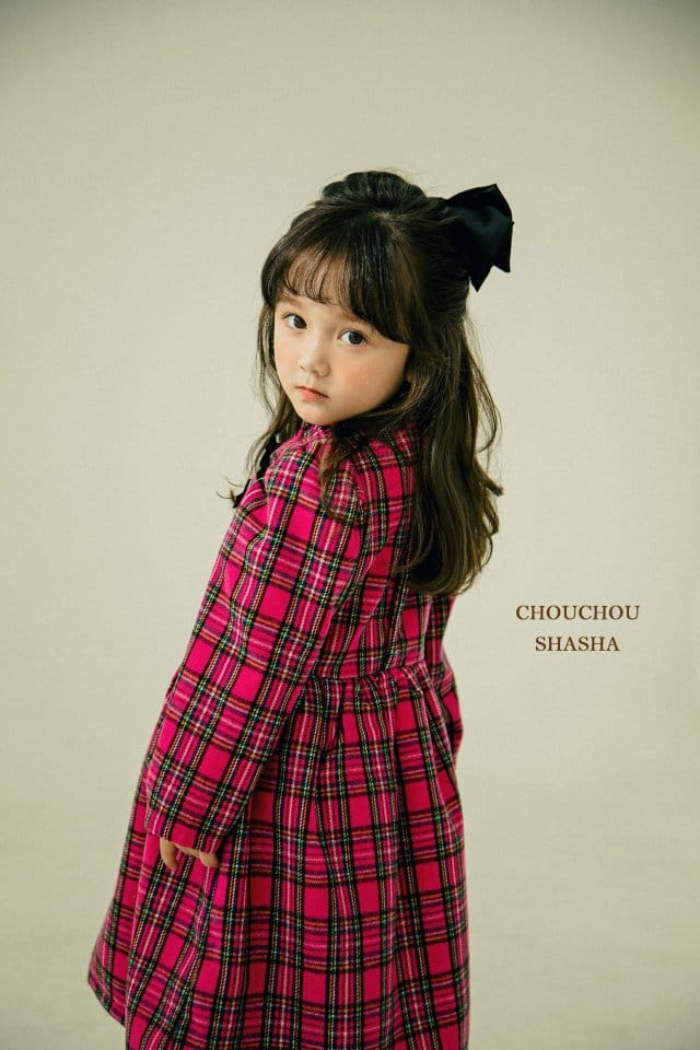 CHOUCHOU SHASHA - Korean Children Fashion - #Kfashion4kids - Check One-piece - 2