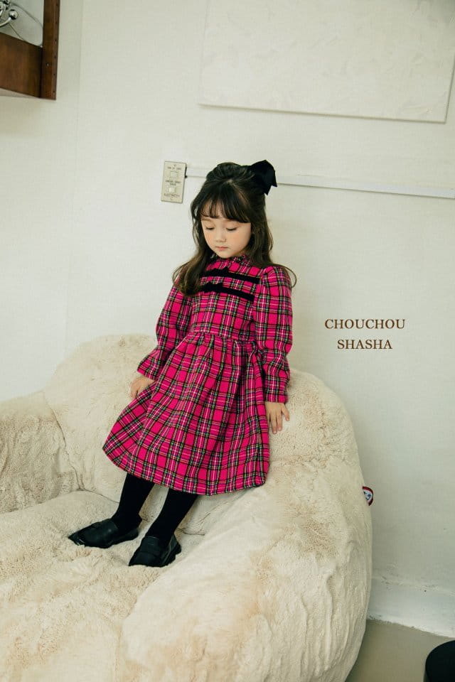CHOUCHOU SHASHA - Korean Children Fashion - #Kfashion4kids - Check One-piece - 4