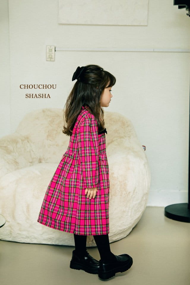 CHOUCHOU SHASHA - Korean Children Fashion - #Kfashion4kids - Check One-piece - 6