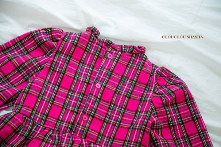 CHOUCHOU SHASHA - Korean Children Fashion - #Kfashion4kids - Check One-piece - 9