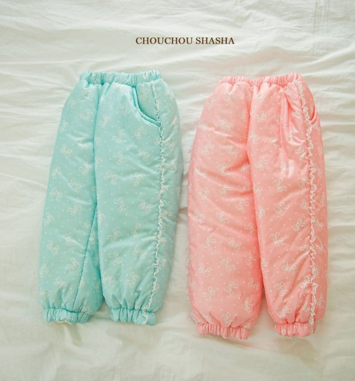 CHOUCHOU SHASHA - Korean Children Fashion - #Kfashion4kids - Ribbon Ski Pants