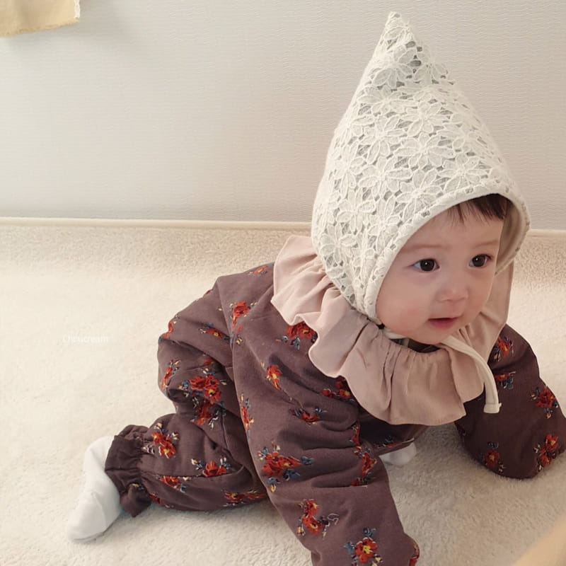 CHOUCREAM - Korean Children Fashion - #Kfashion4kids - Padding Flower Frill Bodysuit - 12
