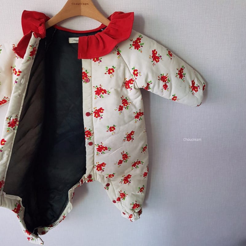 CHOUCREAM - Korean Children Fashion - #Kfashion4kids - Padding Flower Frill Bodysuit - 7