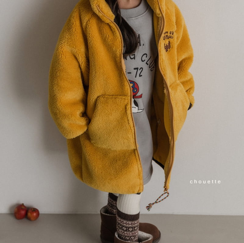 CHOUETTE - Korean Children Fashion - #Kfashion4kids - Teddy Pleats Long Jumper - 6